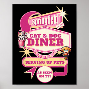 Essen Haustiere Springfield Ohio Funny Cats Hunde Poster
