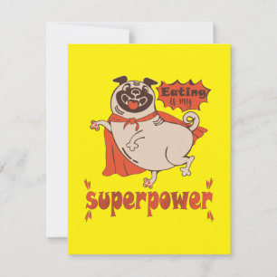 Essen ist mein überragender Rotkleid Mops Comic St