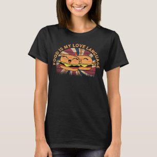 Essen ist meine Liebe Sprache Cheeseburger Gourmet T-Shirt