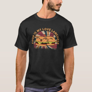 Essen ist meine Liebe Sprache Cheeseburger Gourmet T-Shirt
