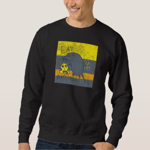 Essen Käse und Sin Coole Rat Maus Hand Drawn Sayin Sweatshirt