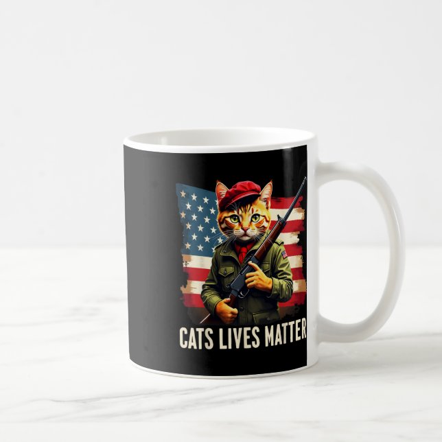 Essen Katzen Leben Problem Funny Donald Trump 2024 Kaffeetasse (Rechts)