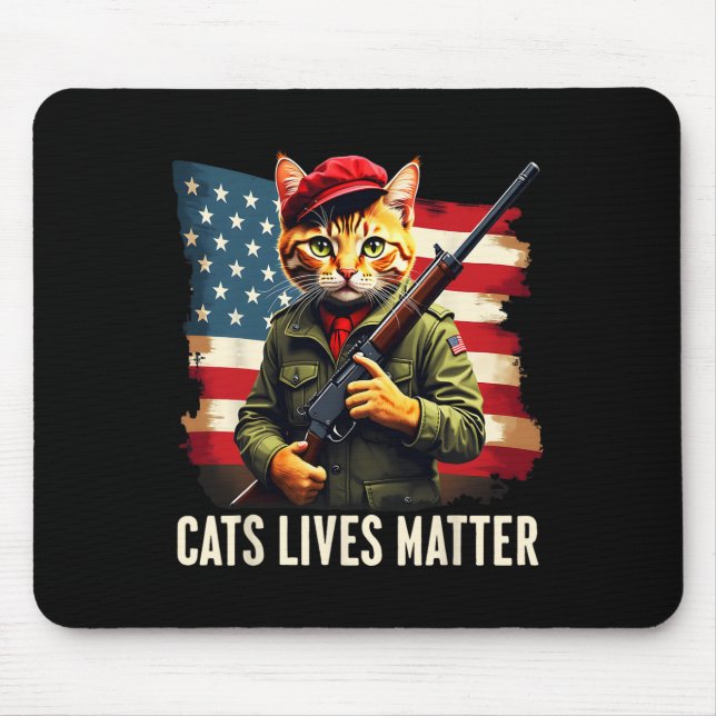 Essen Katzen Leben Problem Funny Donald Trump 2024 Mousepad (Vorne)