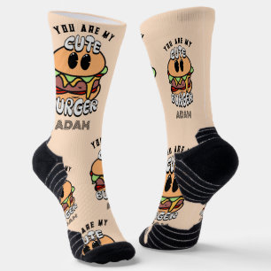 Essen, Niedlich Burger, süße Romantische Geschenke Socken
