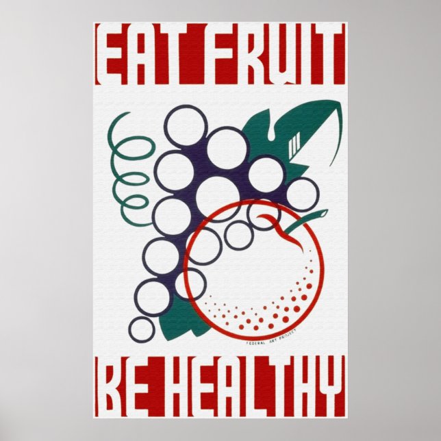 Essen Obst sein gesundes Poster (Vorne)