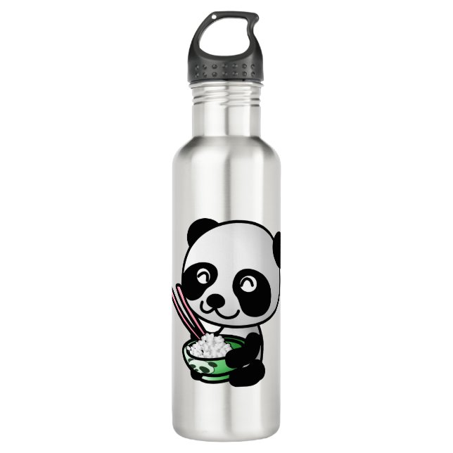 Essen Panda Edelstahlflasche (Vorderseite)