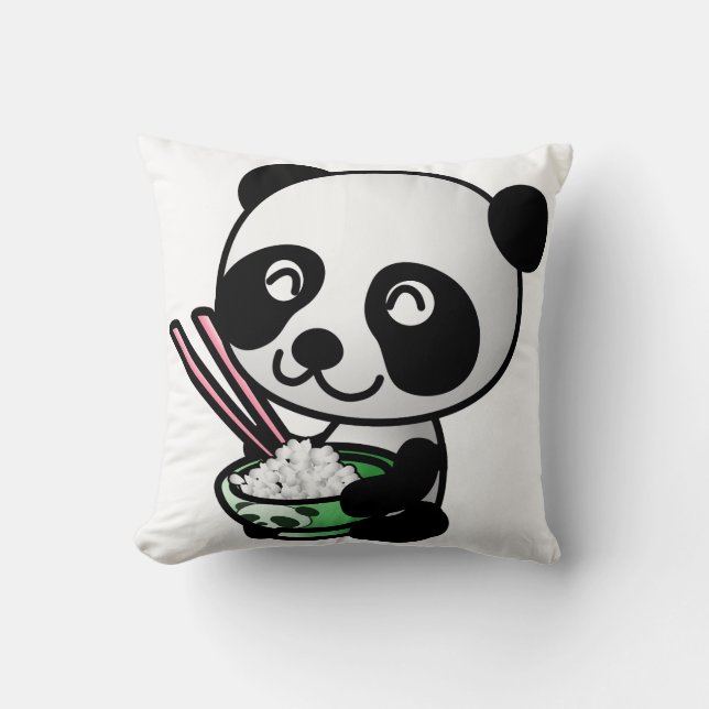 Essen Panda Kissen (Vorderseite)