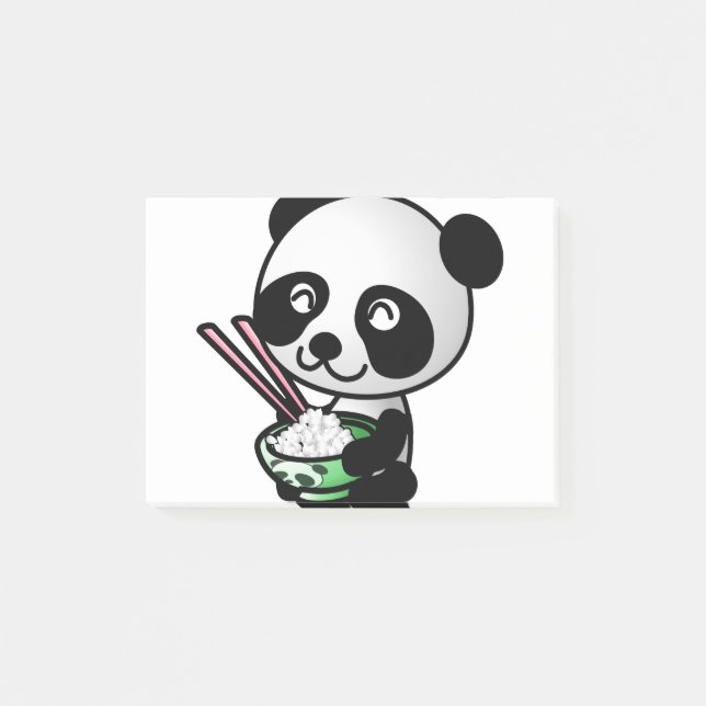 Essen Panda Post-it Klebezettel (Vorderseite)
