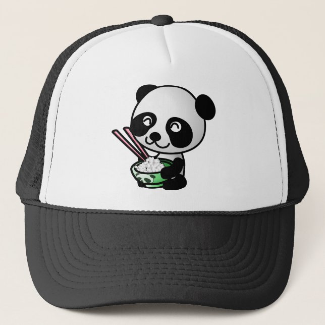 Essen Panda Truckerkappe (Vorderseite)