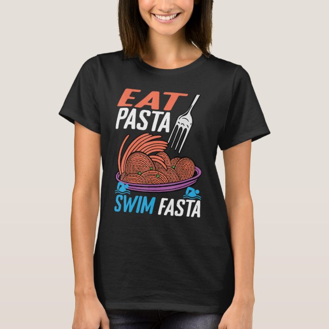 Essen Pasta Swim Fasta T-Shirt (Vorderseite)