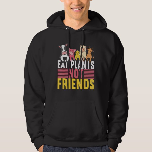 Essen Pflanze Freunde Veganen Veggie Veganismus Hoodie (Vorderseite)