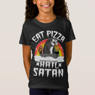 Essen Pizza Hail Satan Opossum Rainbow Kids Funny  T-Shirt
