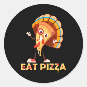 Essen Pizza Türkei Erwachsene Vegan Funny Erntedan Runder Aufkleber
