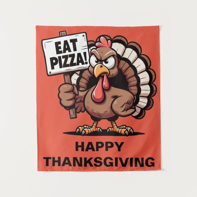 Essen Pizza Turkey Tapestry Wandteppich (Vorderseite)