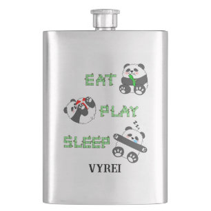 Essen Play schlafen Niedlich Baby Panda Komfortabl Flachmann