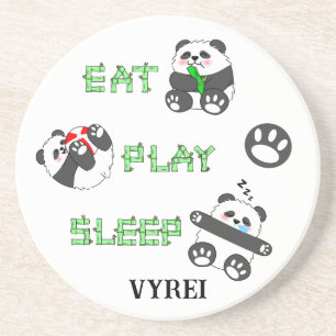 Essen Play schlafen Niedlich Baby Panda Komfortabl Getränkeuntersetzer