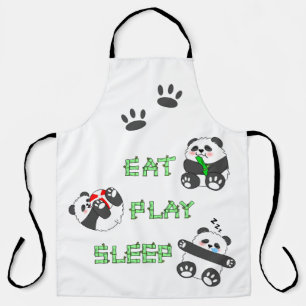 Essen Play schlafen Niedlich Baby Panda Komfortabl Schürze