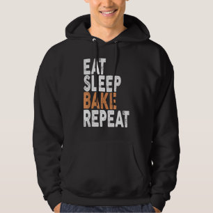 Essen Schlaf backen Wiederholung Cookie Cupcake Hoodie
