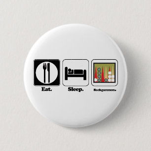 Essen Schlaf Backgammon Button