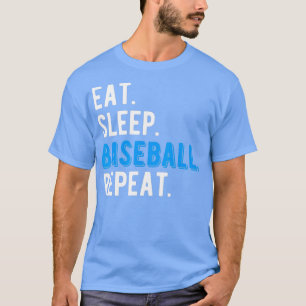 Essen Schlaf Baseball Coolen Spielertrainer Fan Co T-Shirt