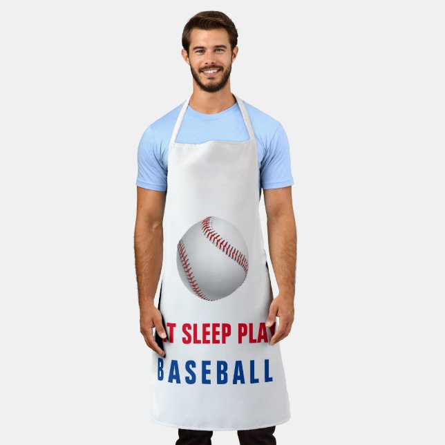 Essen Schlaf Baseball spielen Schürze (Getragen)