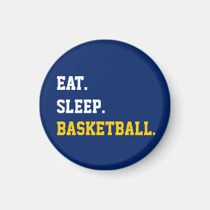 Essen Schlaf Basketball Magnet