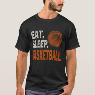 Essen Schlaf Basketball Männer Jugend Kind Basketb T-Shirt