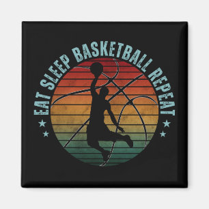 ESSEN SCHLAF BASKETBALL WIEDERHOLEN MAGNET
