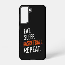 Essen Schlaf Basketball Wiederholen Retro Vintag Samsung Galaxy Hülle