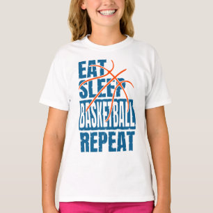 ESSEN SCHLAF BASKETBALL WIEDERHOLEN T-Shirt