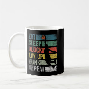 Essen Schlaf Basketball Wiederholen T - Shirt Kaffeetasse