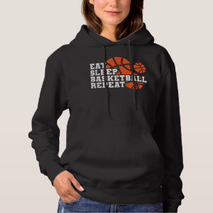 Essen Schlaf Basketball Wiederholung Basketball Sp Hoodie