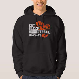Essen Schlaf Basketball Wiederholung Basketball Sp Hoodie