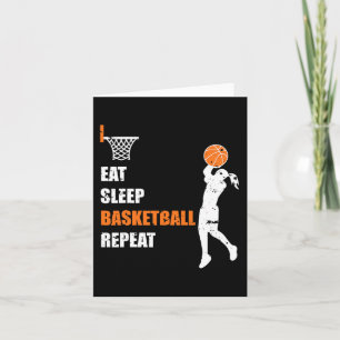 Essen Schlaf Basketball Wiederholung Girls Basketb Karte