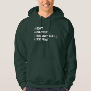 Essen Schlaf Basketball Wiederholung  Hoodie