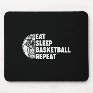 Essen Schlaf Basketball Wiederholung Teens Girls B Mousepad
