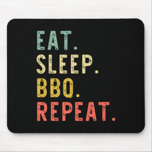 Essen Schlaf Bbq Wiederholen Rbecue Rbeque Lustig  Mousepad