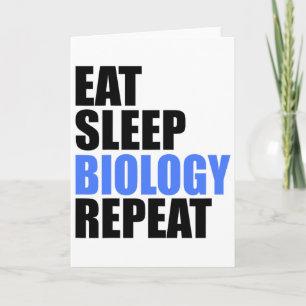Essen Schlaf Biologie Wiederholen Biologe Professo Karte