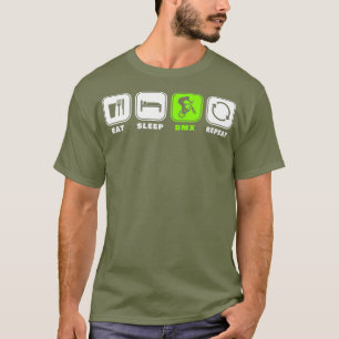 Essen Schlaf BMX Wiederholung Fahrrad Funny Motocr T-Shirt