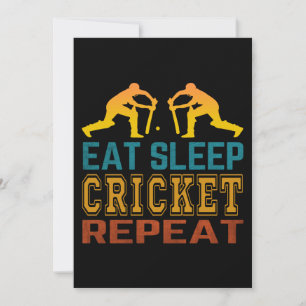 Essen Schlaf Cricket Wiederholen Einladung