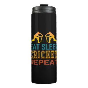 Essen Schlaf Cricket Wiederholen Thermosbecher