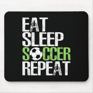 Essen Schlaf Fußball Wdh. Coole Sport Spieler Gesc Mousepad