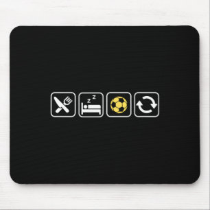 Essen Schlaf Fußball Wdh. Lustige Kleidung Für Fuß Mousepad