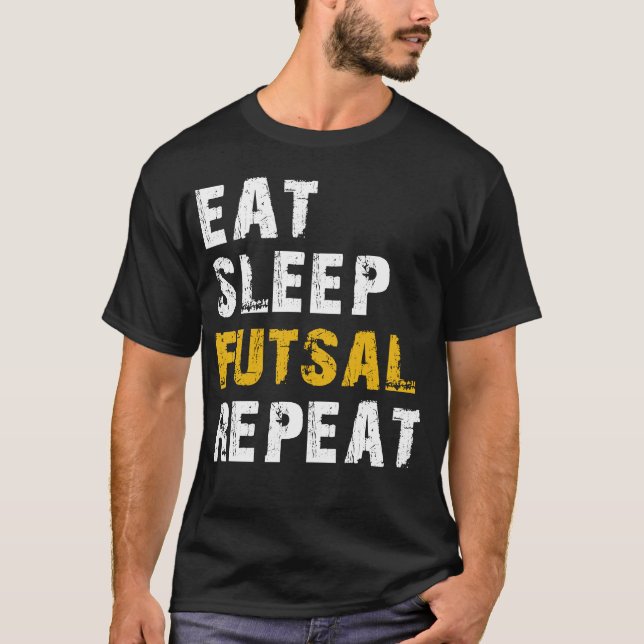 Essen Schlaf Futsal T-Shirt (Vorderseite)