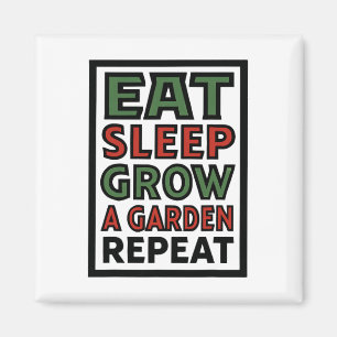 Essen Schlaf Ground Garten Wiederholung Sonnengart Magnet