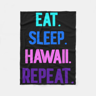 Essen Schlaf Hawaii Wiederholung Aloha Vibes Tiki  Fleecedecke