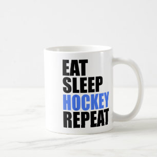 Essen Schlaf Hockey Wiederholen Eis Feld Eislauf K Kaffeetasse