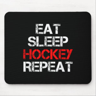 Essen Schlaf Hockey Wiederholen Eis Feld Eislaufen Mousepad