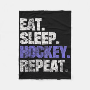 Essen Schlaf Hockey Wiederholen Eishockey Feldhock Fleecedecke