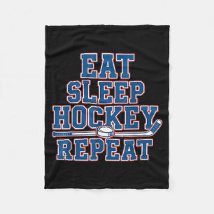 Essen Schlaf Hockey Wiederholen Eishockey Für Teen Fleecedecke